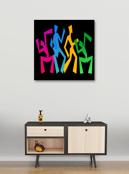 quadro in tela con telaio in legno